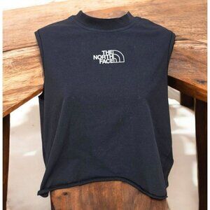 The North Face Womens Sleeveless Cropped Tshirt Large Rainbow Print